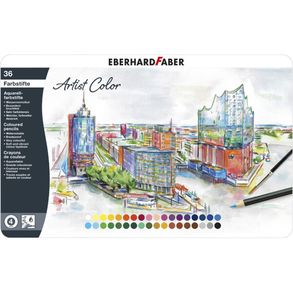 EBERHARD FABER Aquarellstift Artist Color, 36er Metalletui