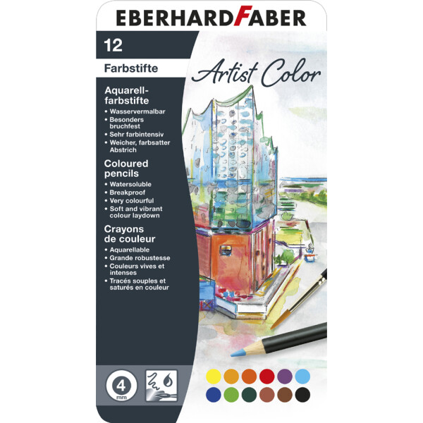 EBERHARD FABER Aquarellstift Artist Color, 24er Metalletui