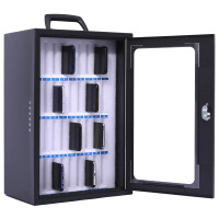 pavo Smartphone-Schrank, für 48 Smartphones, dunkelgrau