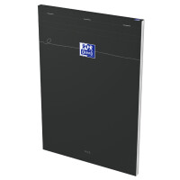 Oxford Notizblock Smart, DIN A4, kariert, 80 Blatt, schwarz