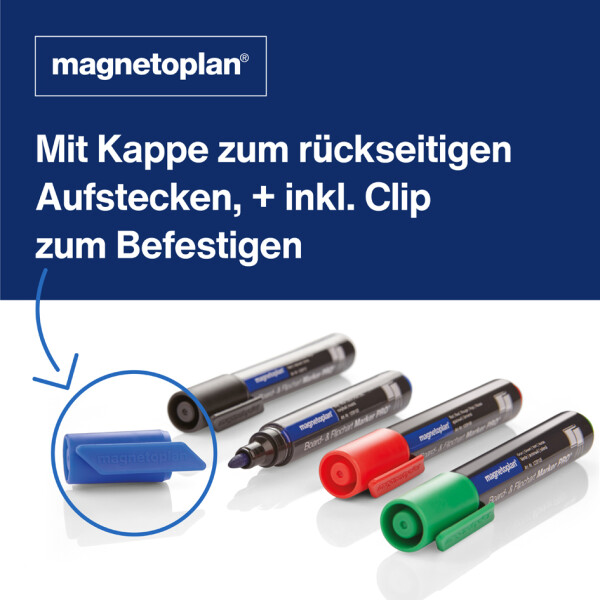 magnetoplan Board- und Flipchartmarker PRO+, blau