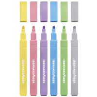 EBERHARD FABER Textmarker Slim, Pastellfarben, 6er Etui