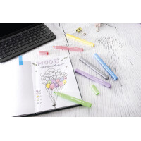 EBERHARD FABER Textmarker Slim, Pastellfarben, 6er Etui