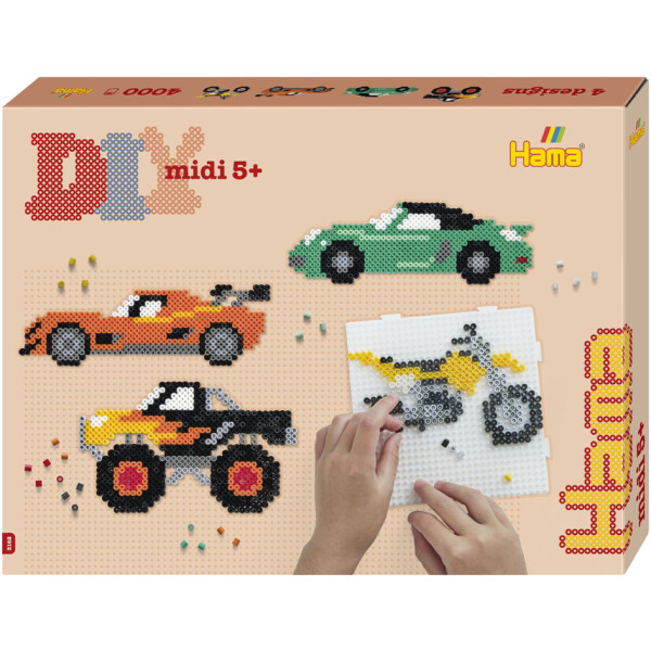 Hama Bügelperlen midi "Fahrzeuge", Geschenkpackung