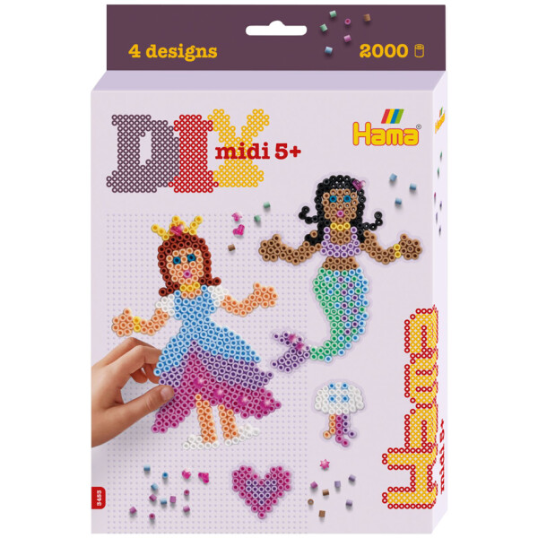 Hama Bügelperlen midi "Prinzessin & Meerjungfrau", Packung