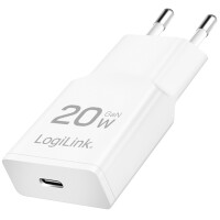 LogiLink USB-Steckdosenadapter, 1x USB-C (PD), 20 Watt,...