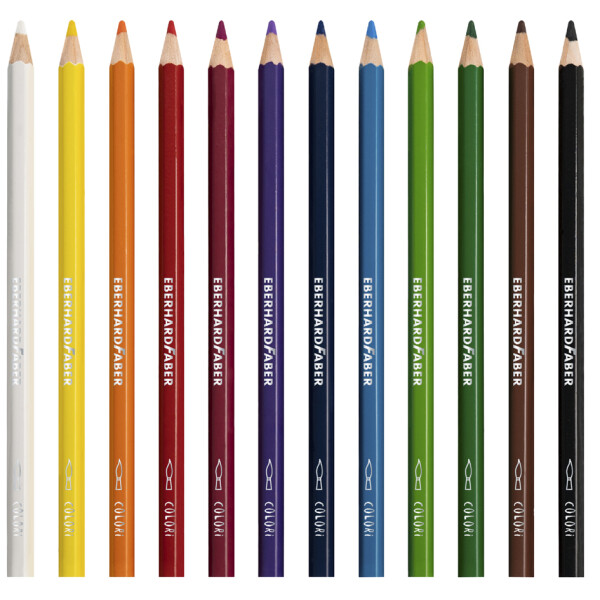 EBERHARD FABER Hexagonal-Buntstift COLORI, 12er Kartonetui