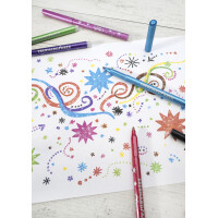 EBERHARD FABER Glitter-Fasermaler, 8er Kartonetui