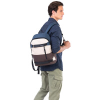 BESTLIFE Urban Notebook-Rucksack COL SKATE, blau beige braun