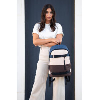 BESTLIFE Urban Notebook-Rucksack COL SKATE, blau beige braun