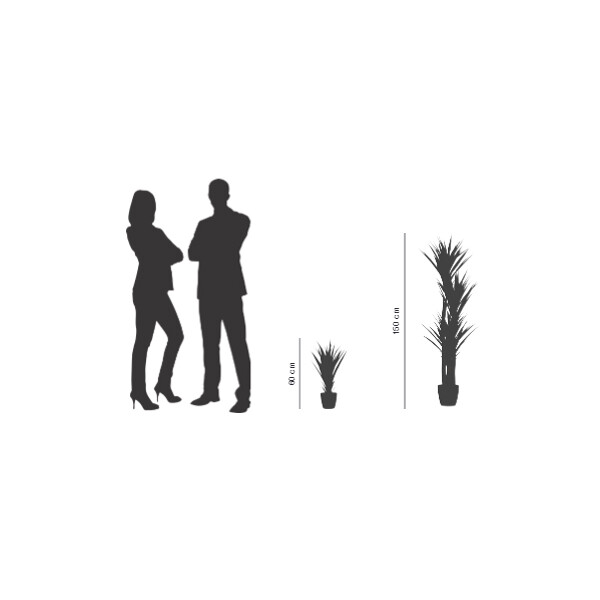 PAPERFLOW Kunstpflanze "Yucca", Höhe: 1.500 mm