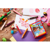 STABILO Multitalentstift woody 3 in 1, 6er Etui Einhorn