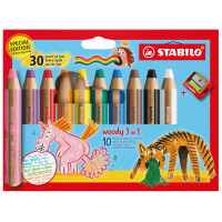 STABILO Multitalentstift woody 3 in 1, 10er Etui 30 Jahre