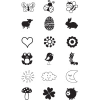 HEYDA Mini-Motivstempel-Set "Spring",...