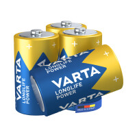 VARTA Alkaline Batterie Longlife Power, Mono (D LR20), 4er