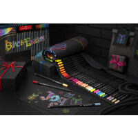 FABER-CASTELL Dreikant-Buntstifte Black Edition, Stifterolle