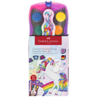 FABER-CASTELL Deckfarbkasten CONNECTOR Einhorn, 12 Farben