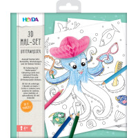 HEYDA 3D Mal-Set "Unterwasser", 15-teilig