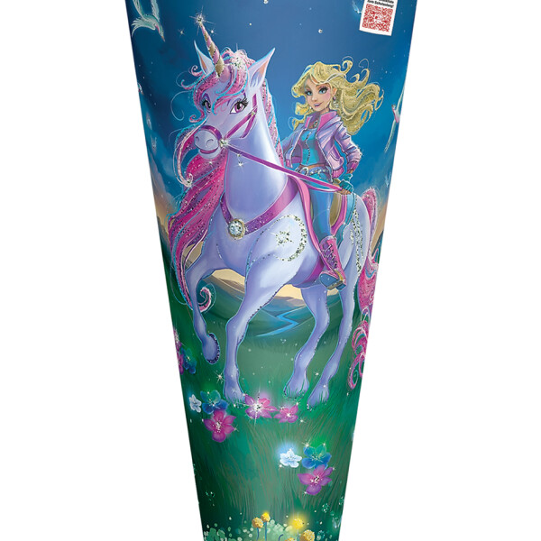 ROTH Motiv-Schultüte "Magische Einhornreiterin", 700 mm