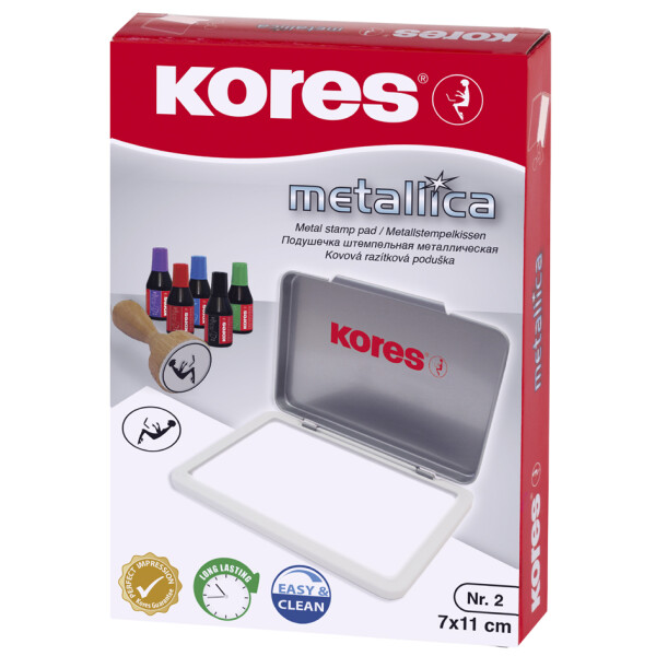 Kores Stempelkissen "METALLICA", (B)110 x (T)70 mm, schwarz