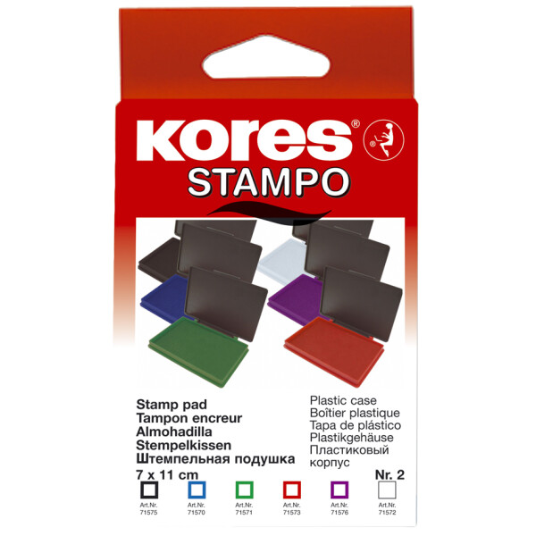 Kores Stempelkissen "METALLICA", (B)110 x (T)70 mm, schwarz