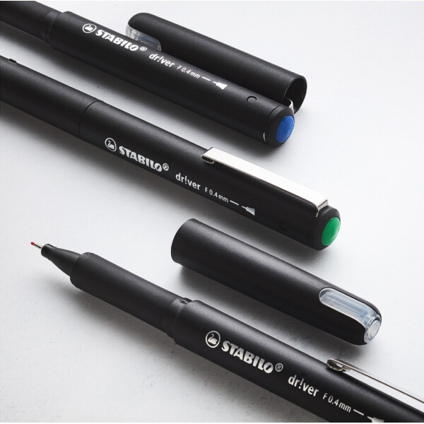 STABILO Fineliner dr!ver, fein, 4er Kartonetui