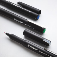 STABILO Fineliner dr!ver, fein, 4er Kartonetui