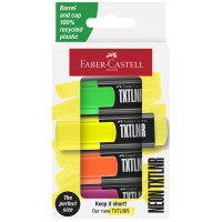 FABER-CASTELL Mini-Textmarker TXTLNR, 4er Kartonetui