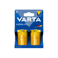 VARTA Alkaline Batterie Longlife, Mono (D), 2er Blister