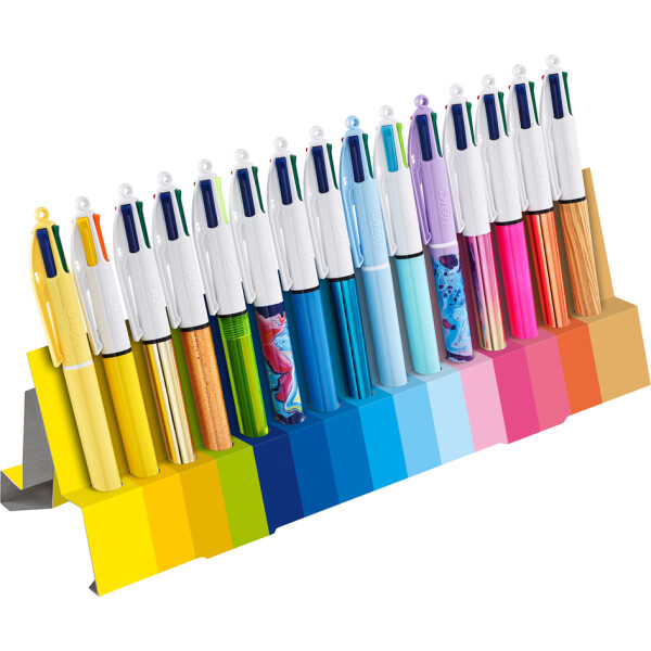 BIC Druckkugelschreiber 4 Colours, Collector Box, 15er Set