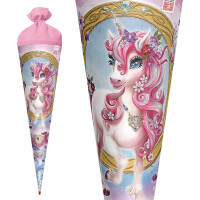 ROTH Schultüte "Einhorn Beauty", eckig, 850 mm, Glitter