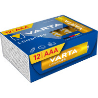 VARTA Alkaline Batterie Longlife, Micro AAA, 12er