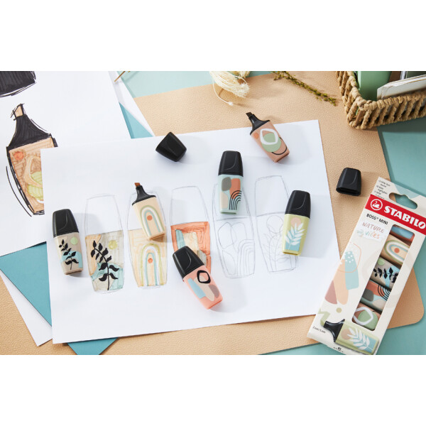 STABILO Textmarker BOSS MINI Naturevibes, 3er Kartonetui