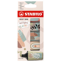 STABILO Textmarker BOSS MINI Naturevibes, 3er Kartonetui