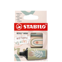 STABILO Textmarker BOSS MINI Naturevibes, 3er Kartonetui