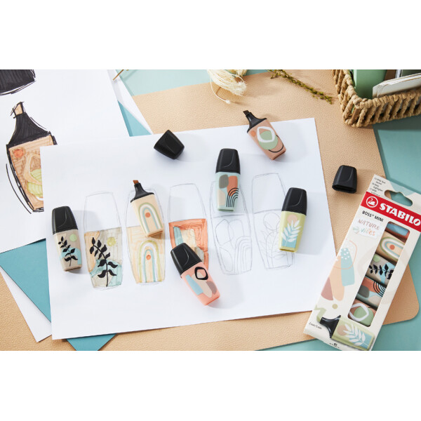 STABILO Textmarker BOSS MINI Naturevibes, 5er Kartonetui