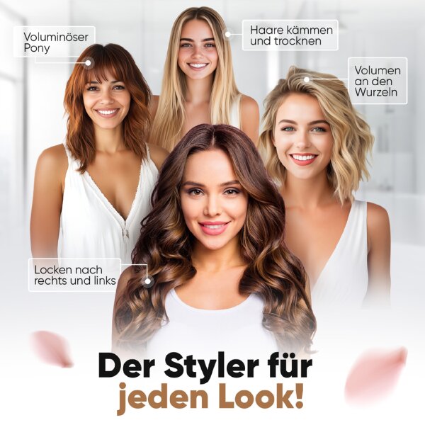 PROFI CARE 4in1 Multihairstyler PC-HAS 3132, wei&szlig; ros&eacute;