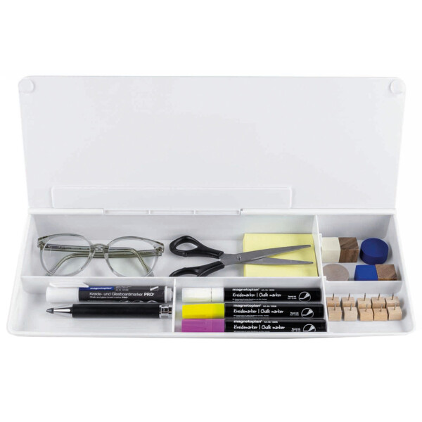 magnetoplan Glasboard Schreibtisch-Organizer, wei&szlig;