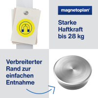 magnetoplan Discofix Neodym-Magnete "forte", silber, 30 mm