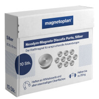 magnetoplan Discofix Neodym-Magnete "forte", silber, 30 mm