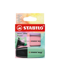 STABILO Textmarker BOSS MINI Pastel, 5er Kartonetui