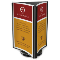 deflecto Tischaufsteller, drehbar, 3-seitig, DIN lang