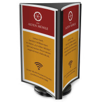 deflecto Tischaufsteller, drehbar, 3-seitig, DIN A5