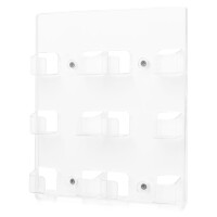 deflecto Visitenkartenhalter zur Wandmontage, 6 Fächer