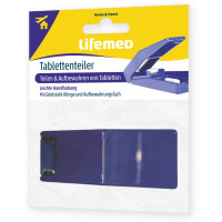 Lifemed Tabletten-Teiler mit Aufbewahrungsfach, blau