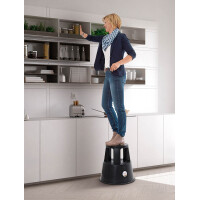 WEDO Rollhocker SuperStep, aus Kunststoff, grau RAL 7012