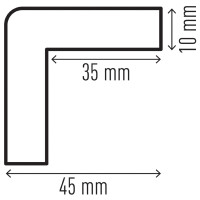 DURABLE Eckschutzprofil C20, magnetisch, schwarz gelb, eckig