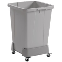 DURABLE Fahrwagen DURABIN 60 L, aus rPP, 4 Lenkrollen, grau