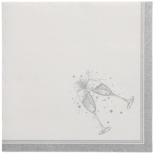 PAPSTAR Servietten "ROYAL Collection Festivities", silber