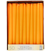 STARPAK Leuchterkerzen, 22 mm, orange, 50er Pack
